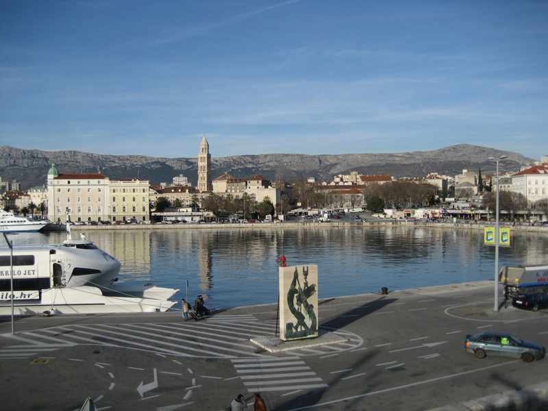 Split harbour in the winter sun